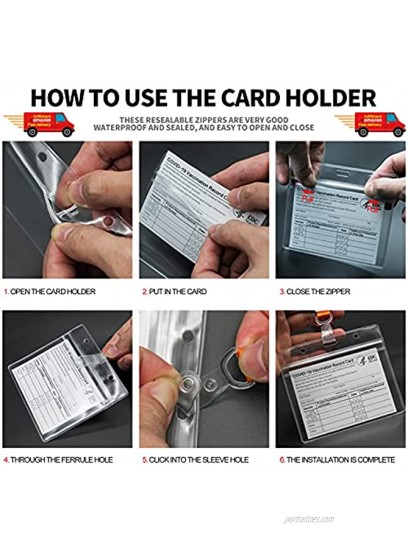 Vaccination Card Protector  1 card holder with 1 lanyrad