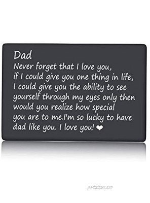 VNOX Personalized Love Quote Wallet Card Son Daughter Gifts for Dad Father Insert Note Card Father Day Birthday Gift Deployment Gift