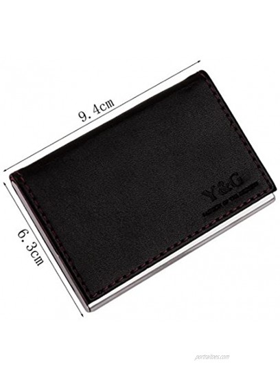 Y&G Men's Fashion Minimalist Leather PU Business Credit ID Card Holder with Magnetic