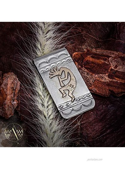 $180Tag Kokopelli 12ktGF Silver Certified Navajo Native Money Clip NB151218183851 Made by Loma Siiva