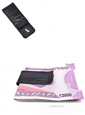 Adamis Minimalist Leather Money Clip Wallet for Credit Business And Other Cards Soft Compact Holder for Men Slim Design Front Pocket Strong And Modern Look Multipurpose Card Clip 7 cm