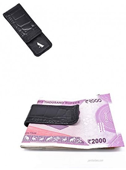 Adamis Minimalist Leather Money Clip Wallet for Credit Business And Other Cards Soft Compact Holder for Men Slim Design Front Pocket Strong And Modern Look Multipurpose Card Clip 7 cm