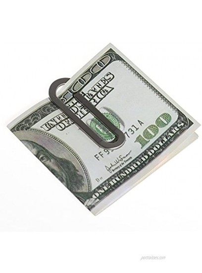 CKLT Man Metal Stainless Steel Silver Slim Money Clip Wallet Card Holder Paper Clip