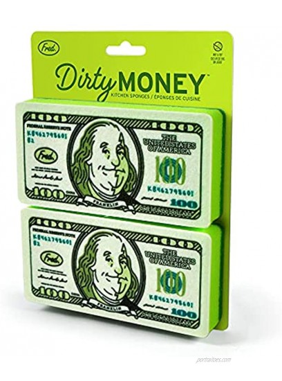 Genuine Fred Dirty Money Kitchen Sponges Set of 2