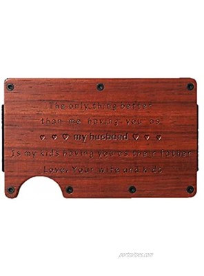 Husband Gifts Personalized Wooden Money Clip Wallet Custom Engraved Money Clip ,Christmas Gifts,Valentine's Day Gifts Birthday Gifts for Husband