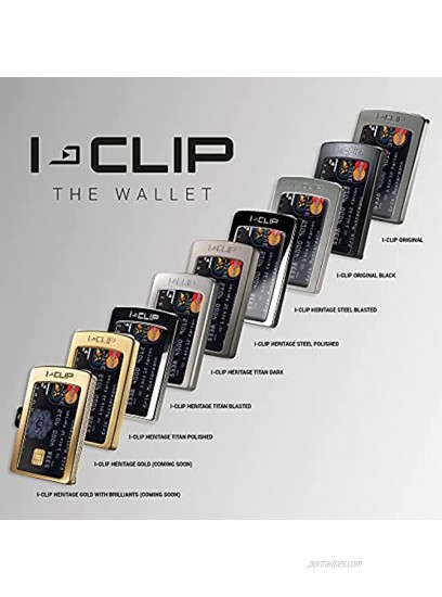 I-CLIP Heritage Titanium Blasted Soft Touch RS Black White wallet money bag purse credit card case credit card holder Titanium