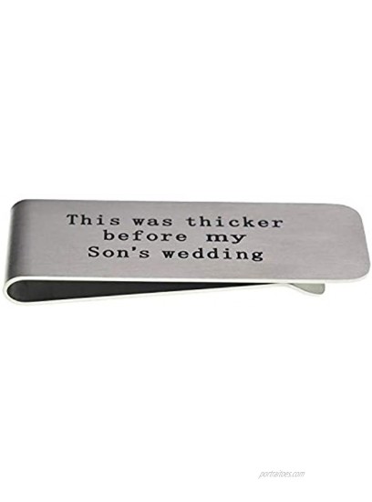 Melix Home Father of The Groom Gift Money Clip This was Thicker Before My Son's Wedding Gifts for Dad from Son