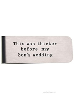 Melix Home Father of The Groom Gift Money Clip This was Thicker Before My Son's Wedding Gifts for Dad from Son