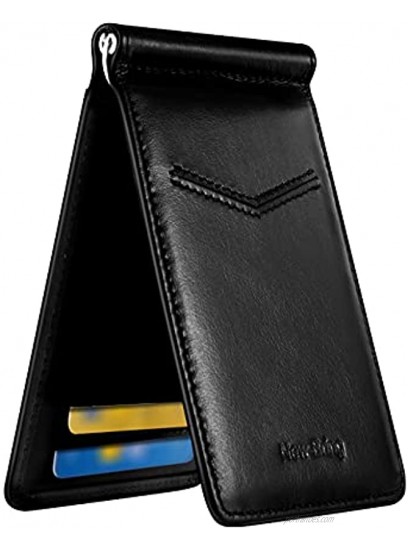 Mens Minimalist Slim Wallets Leather Bifold With ID Window Front Pocket RFID Blocking Credit Card Holder Wallet Carbon Fiber