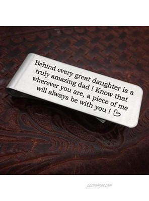 Money Clip for Dad Behind Every Great Daughter is A Truly Amazing Dad Father Money Clip Father of The Bride Gift Father's Day Birthday Christmas Gift from Daughter