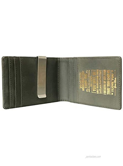 Money Clip for Men Personalized Engraved Slim Biflod Wallets for Husband Dad Son Grandson. NAVY-C10