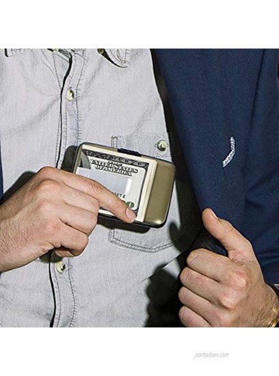 Ögon Designs Stockholm Money Clip Aluminum Wallet RFID Blocking Card Holder Up to 10 Cards and Banknotes