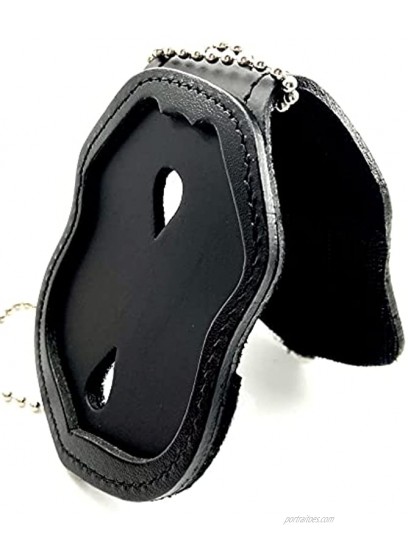Perfect Fit Shield Wallets Columbus Ohio Police CPD Clip On Leather Badge Holder with Neck Chain Cut-Out # 238