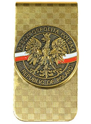 Polish Gold Plated Money Clip Cash Clips Metal Wallet Card Holder for Men Women- Checkerboard Pattern