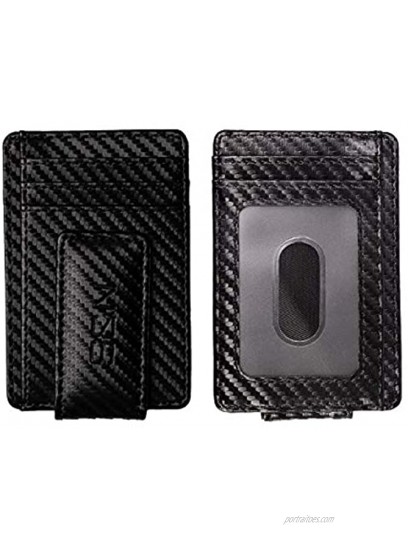 S&N Carbon Fiber Front Pocket Money Clip RFID Blocking Wallet Gift Set Medium