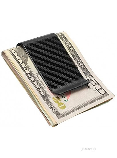 Wallet Clips Money For Men Tofore Glossy Aluminium Genuine Carbon Fiber Front Pocket Slim Money Business Card Holder Credit Wallet Clips Money