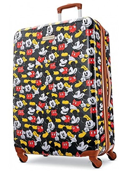 American Tourister Disney Hardside Luggage with Spinner Wheels Mickey Mouse Classic Checked-Large 28-Inch