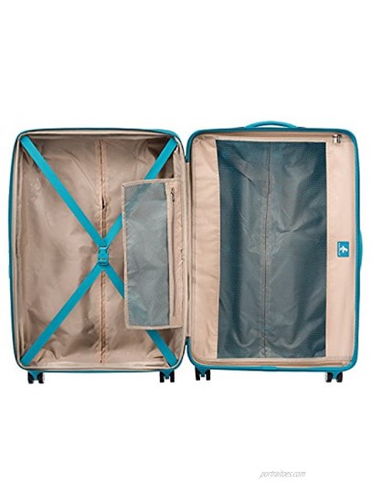 Atlantic Luggage Atlantic Ultra Lite Hardsides 28 Spinner Suitcase turquoise blue Checked Large