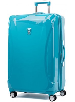 Atlantic Luggage Atlantic Ultra Lite Hardsides 28" Spinner Suitcase turquoise blue Checked Large