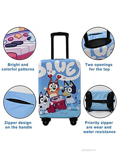 Blu ey Suitcase Protector Washable Luggage Cover for Kids Suitcases Gifts with Zipper Suitable for 18-20inch