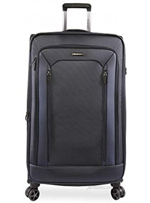 Brookstone Luggage Elswood Spinner Suitcase Navy Check-in 29-Inch