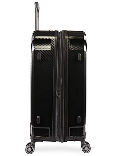 Brookstone Luggage Keane Spinner Suitcase Black Check-in 29-Inch