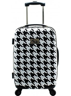 Chariot Houndstooth 20-inch Hardside Lightweight Expandable Carry-on White One Size