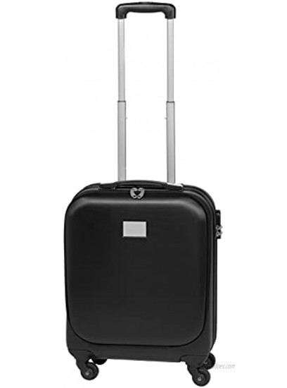 Check in Unisex Adult Hard Shell Trolley with Swivel Wheels Black