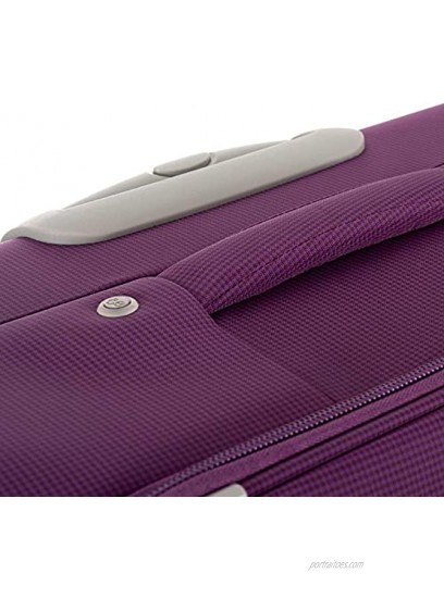 Cloe Checked Large 28 inch Water-Resistant Luggage with 360º-spinner wheels in Purple Color