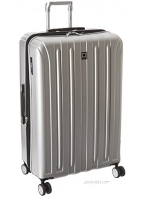DELSEY Paris Titanium Hardside Expandable Luggage with Spinner Wheels Silver Checked-Large 29 Inch,207183011