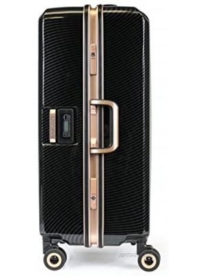 Enkloze X1 Weight Watcher Suitcase Zipperless Self Weighing Carbon Black Rose Gold TSA Approved 100% PC Carbon 28"