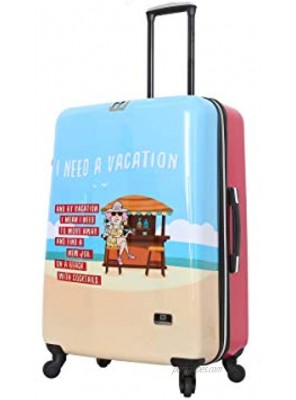 HALINA Aunty Acid Vacation 28" Hard Side Spinner Luggage Multicolor One Size