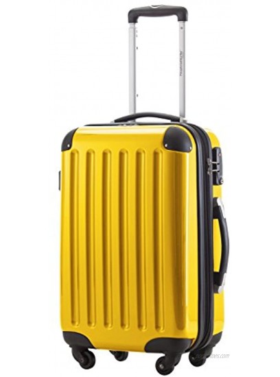 HAUPTSTADTKOFFER Alex Carry on luggage Suitcase Hardside Spinner Trolley Expandable 20¡° TSA Yellow