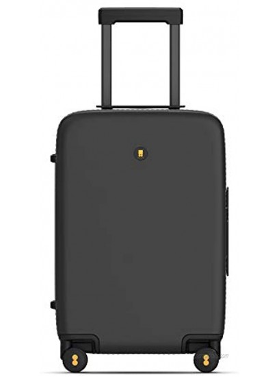LEVEL8 Venus Carry On Luggage 20-Inch PC Hardside Luggage with TSA Lock and Spinner Wheels Black