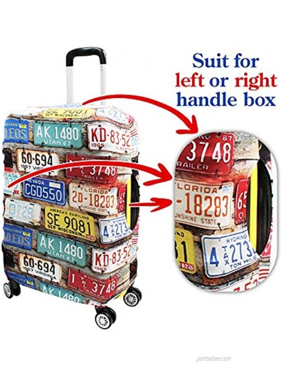 Luggage Cover Suitcase Protector Fits 19-33 Inch TSA Approved Travel Suitcase Cover Washable Dustproof Anti-Scratch L 26-30 inch License Plates