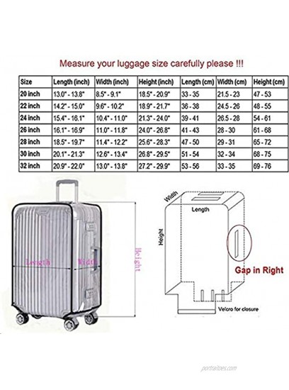 Luggage Protector Suitcase Cover Suitcase Cover Protectors 24 Inch Luggage Cover for Wheeled Suitcase 26 16.9L x 11.8W x 26.8H