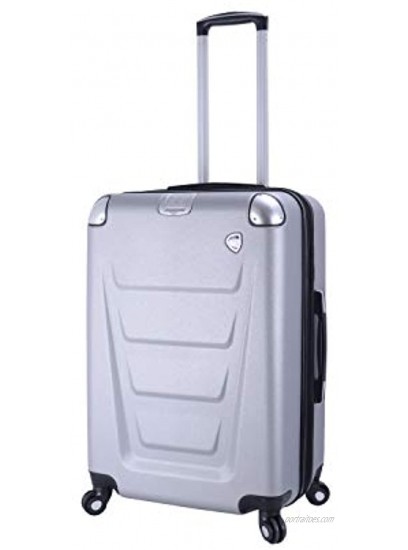 Mia Toro Italy Accadia Hardside 26 Inch Spinner Luggage Silver One Size