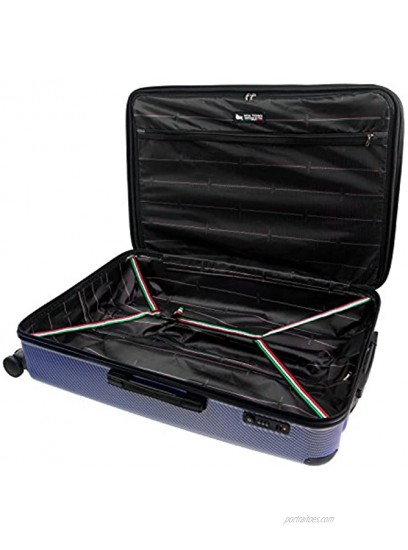 Mia Toro Italy Angolo Hardside 26 Inch Spinner Luggage Black