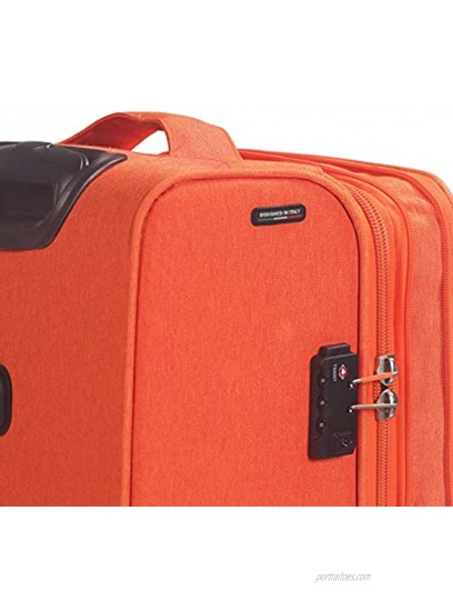 Mia Toro Italy Aosta Softside 24 Inch Spinner Luggage Navy One Size