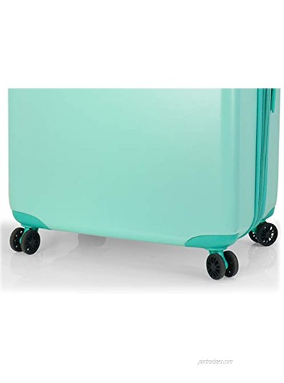 Mia Toro Italy Borgia Hardside 24 Inch Spinner Luggage Aqua One Size