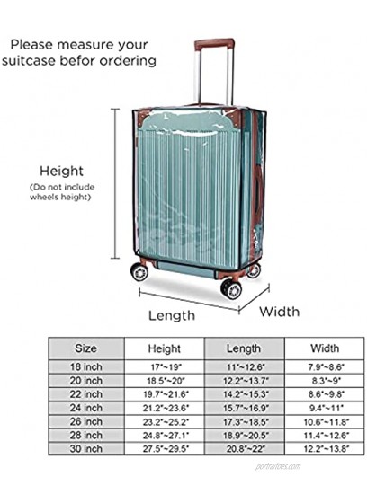 Nonwovens Suitcase Cover Protectors 20 24 28 30 Inch Luggage Cover Transparent Dustproof Waterproof Luggage Cover for Carry on Luggage
