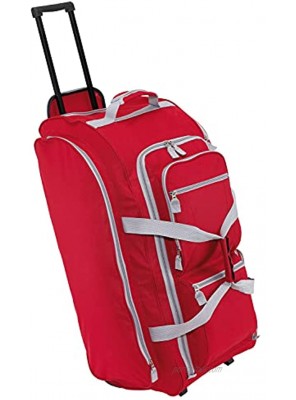 Out BAG CHECK.IN Unisex_Adult Hard Shell Trolley with Swivel Wheels Grey Red