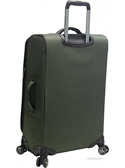 Pathfinder Presidential Designer Luggage Collection Expandable 29 Inch Softside Bag Durable Large Lightweight Checked Suitcase with 8-Rolling Spinner Wheels Olive