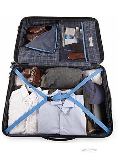 Perry Ellis Forte Hardside Spinner Check in Luggage 29 Silver One Size