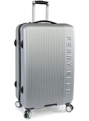 Perry Ellis Forte Hardside Spinner Check in Luggage 29" Silver One Size