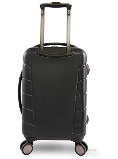 Perry Ellis Tanner 21 Hardside Carry-on Spinner Luggage Black One Size