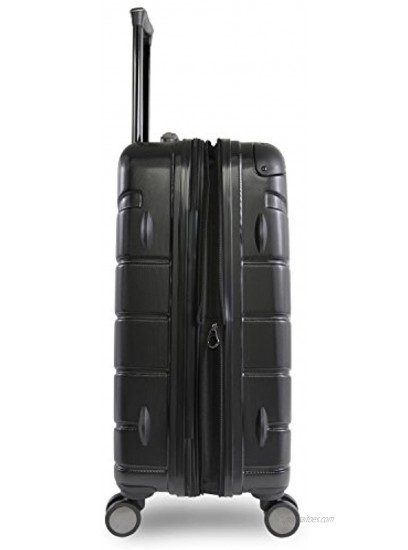 Perry Ellis Tanner 21 Hardside Carry-on Spinner Luggage Black One Size