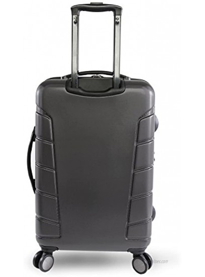 Perry Ellis Tanner 29 Hardside Checked Spinner Luggage Charcoal One Size