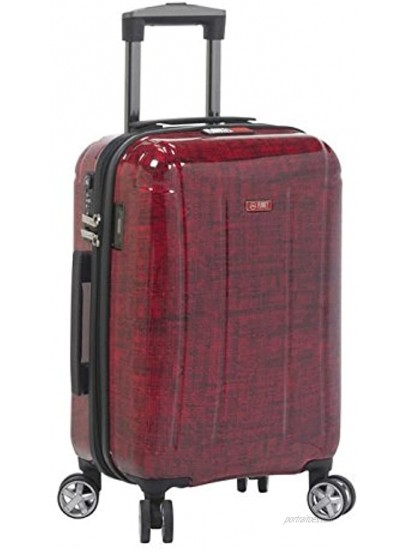 Planet Traveler USA Smart Tech Case Hardside 28 Spinner Red One Size