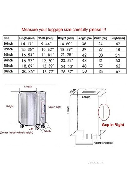 PVC Luggage Protector Cover Clear Suitcase Cover Protector Transparent Protective Case Cover